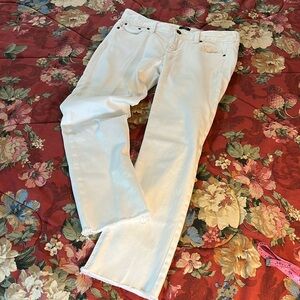 J Crew Stretch White Matchstick Jeans